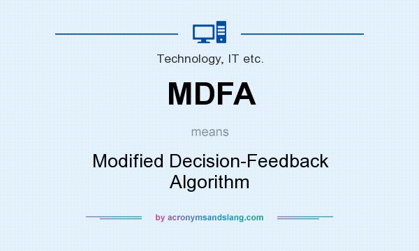 What does MDFA mean? It stands for Modified Decision-Feedback Algorithm
