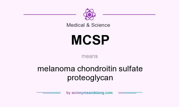 What does MCSP mean? It stands for melanoma chondroitin sulfate proteoglycan