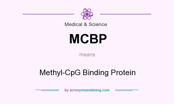 What does MCBP mean? It stands for Methyl-CpG Binding Protein