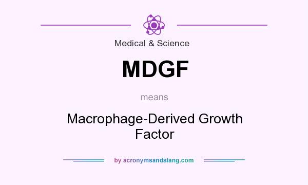 What does MDGF mean? It stands for Macrophage-Derived Growth Factor