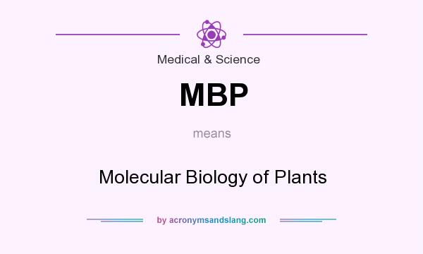 What does MBP mean? It stands for Molecular Biology of Plants
