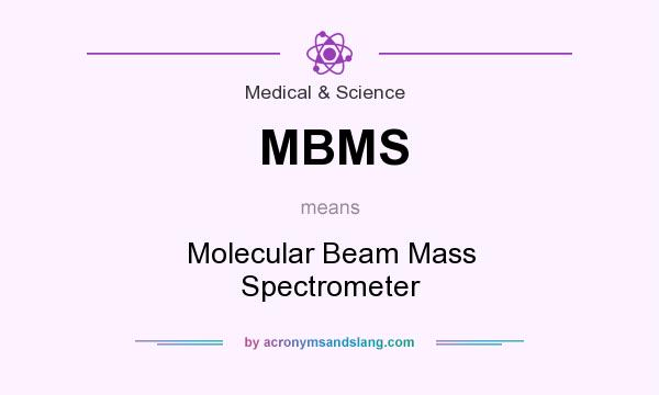 What does MBMS mean? It stands for Molecular Beam Mass Spectrometer