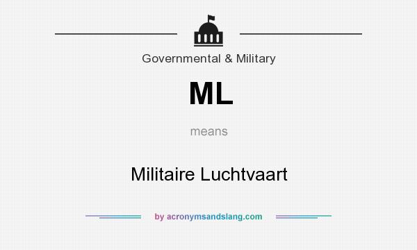What does ML mean? It stands for Militaire Luchtvaart
