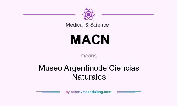 What does MACN mean? It stands for Museo Argentinode Ciencias Naturales