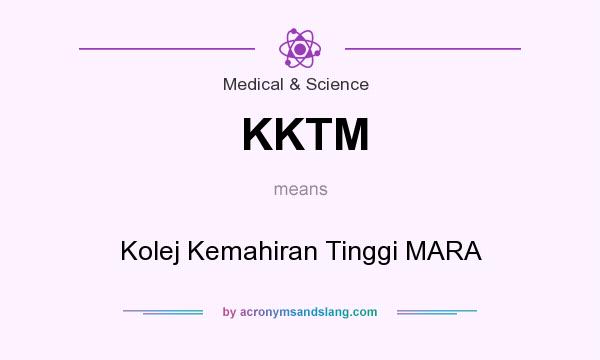 What does KKTM mean? It stands for Kolej Kemahiran Tinggi MARA