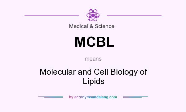 What does MCBL mean? It stands for Molecular and Cell Biology of Lipids