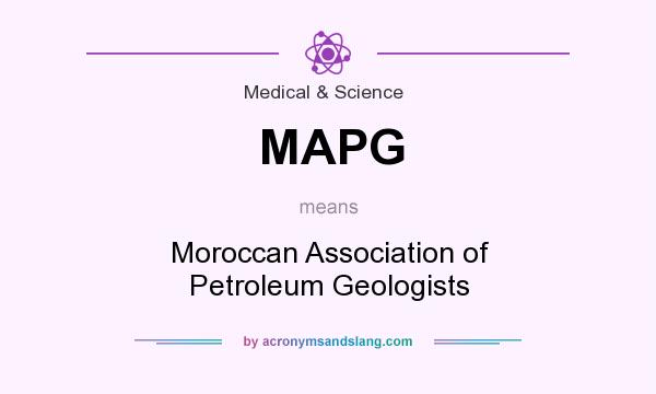 What does MAPG mean? It stands for Moroccan Association of Petroleum Geologists
