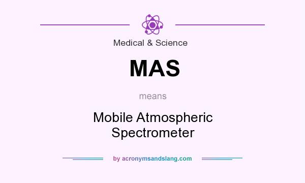 What does MAS mean? It stands for Mobile Atmospheric Spectrometer