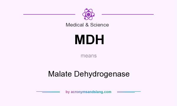 What does MDH mean? It stands for Malate Dehydrogenase