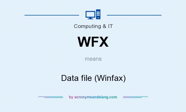 What does WFX mean? It stands for Data file (Winfax)