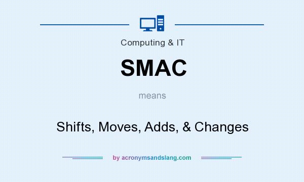 What does SMAC mean? It stands for Shifts, Moves, Adds, & Changes