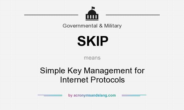 What does SKIP mean? It stands for Simple Key Management for Internet Protocols