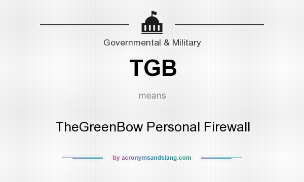 What does TGB mean? It stands for TheGreenBow Personal Firewall