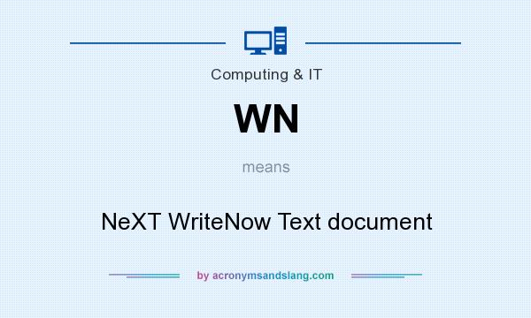 What does WN mean? It stands for NeXT WriteNow Text document