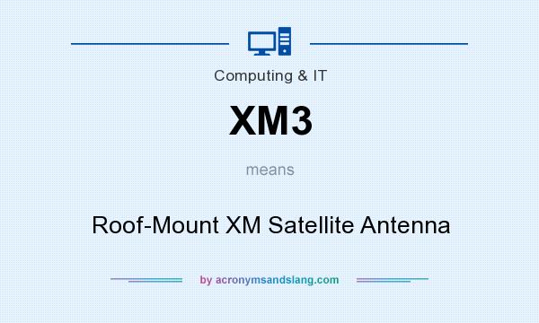 What does XM3 mean? It stands for Roof-Mount XM Satellite Antenna