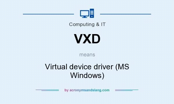 What does VXD mean? It stands for Virtual device driver (MS Windows)