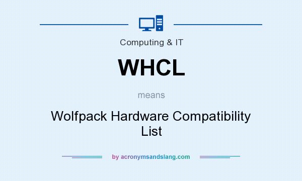 What does WHCL mean? It stands for Wolfpack Hardware Compatibility List