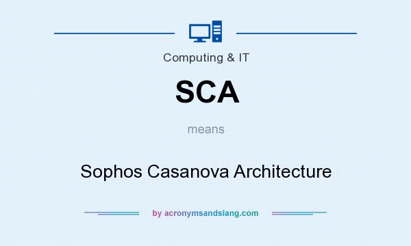 What does SCA mean? It stands for Sophos Casanova Architecture