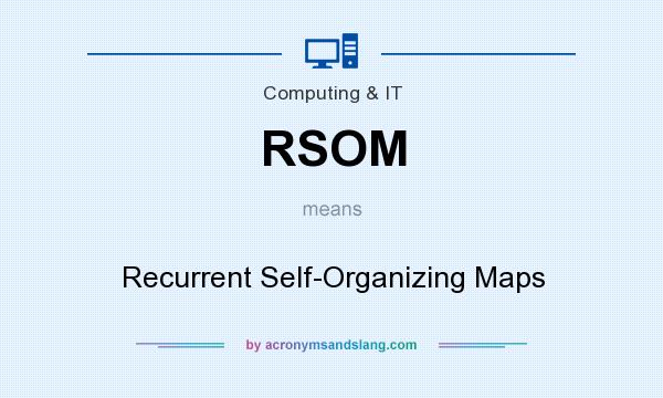 What does RSOM mean? It stands for Recurrent Self-Organizing Maps