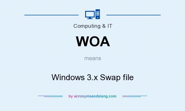 What does WOA mean? It stands for Windows 3.x Swap file