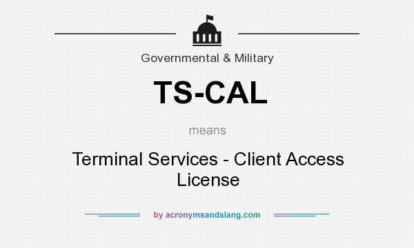 What does TS-CAL mean? It stands for Terminal Services - Client Access License