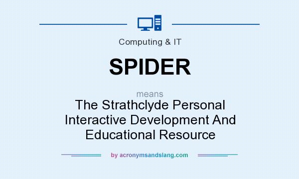 What does SPIDER mean? It stands for The Strathclyde Personal Interactive Development And Educational Resource