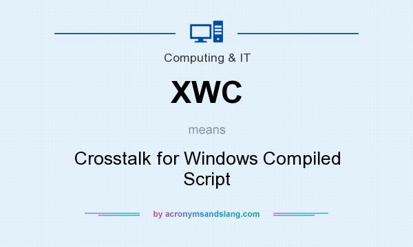 What does XWC mean? It stands for Crosstalk for Windows Compiled Script