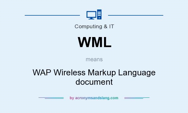 What does WML mean? It stands for WAP Wireless Markup Language document