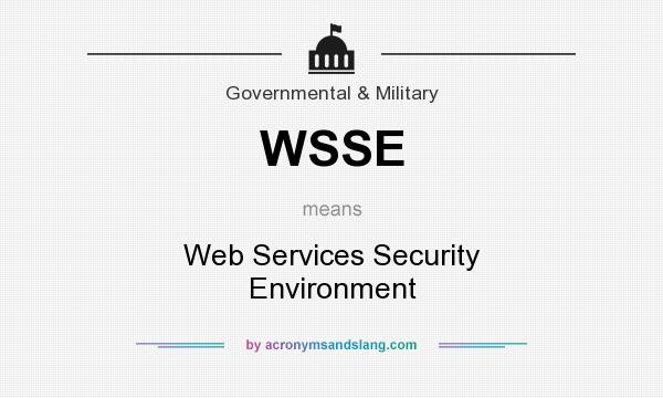 What does WSSE mean? It stands for Web Services Security Environment