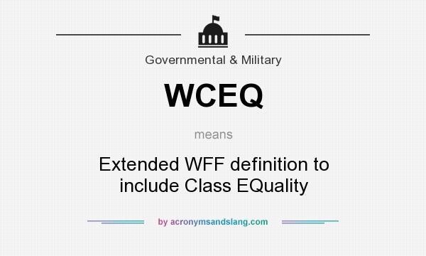 What does WCEQ mean? It stands for Extended WFF definition to include Class EQuality