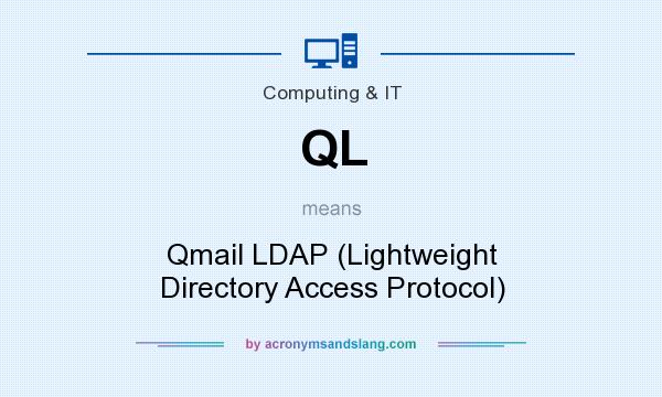 What does QL mean? It stands for Qmail LDAP (Lightweight Directory Access Protocol)