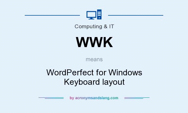 What does WWK mean? It stands for WordPerfect for Windows Keyboard layout