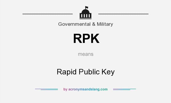 What does RPK mean? It stands for Rapid Public Key