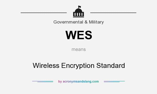 What does WES mean? It stands for Wireless Encryption Standard