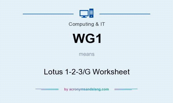 What does WG1 mean? It stands for Lotus 1-2-3/G Worksheet