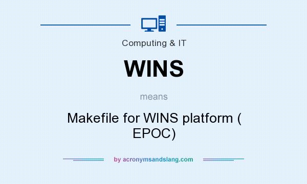 What does WINS mean? It stands for Makefile for WINS platform ( EPOC)