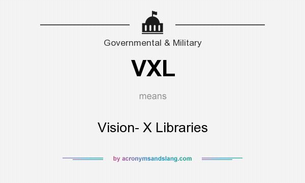 What does VXL mean? It stands for Vision- X Libraries