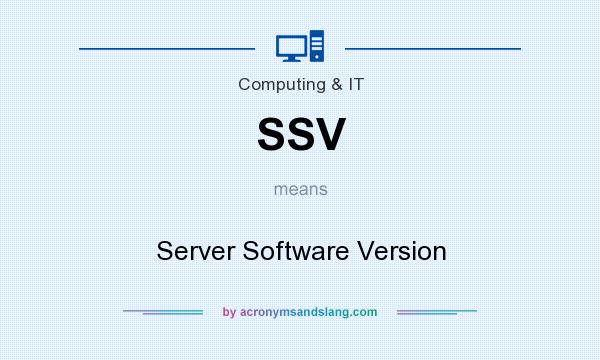 What does SSV mean? It stands for Server Software Version