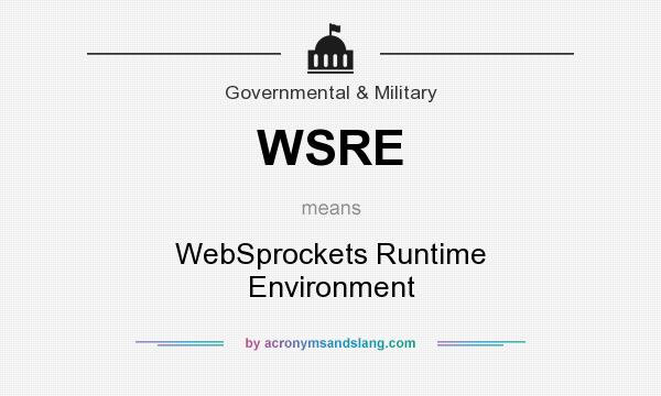 What does WSRE mean? It stands for WebSprockets Runtime Environment
