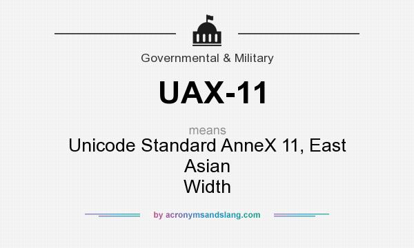 What does UAX-11 mean? It stands for Unicode Standard AnneX 11, East Asian Width