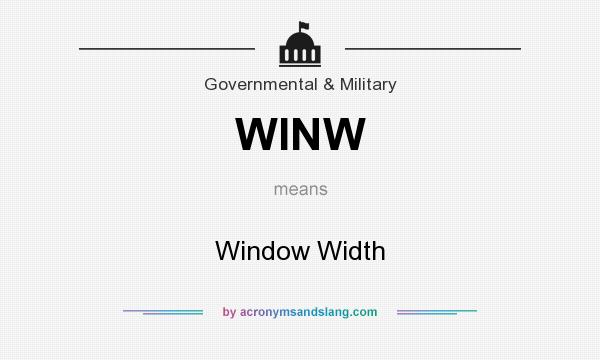 What does WINW mean? It stands for Window Width