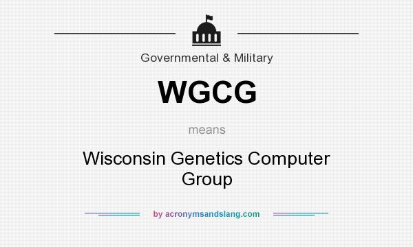 What does WGCG mean? It stands for Wisconsin Genetics Computer Group