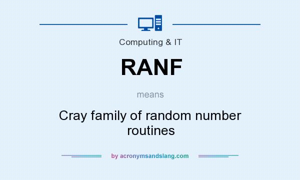 What does RANF mean? It stands for Cray family of random number routines