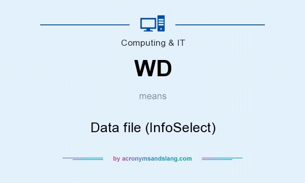 What does WD mean? It stands for Data file (InfoSelect)