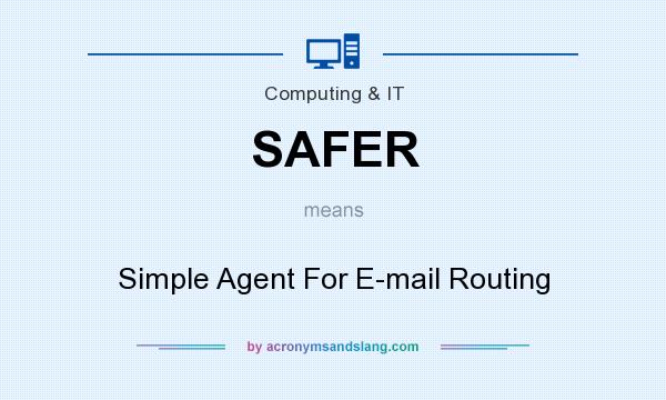 What does SAFER mean? It stands for Simple Agent For E-mail Routing