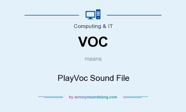 What does VOC mean? It stands for PlayVoc Sound File