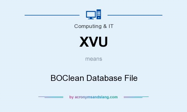 What does XVU mean? It stands for BOClean Database File