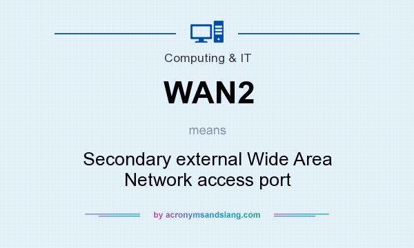 What does WAN2 mean? It stands for Secondary external Wide Area Network access port