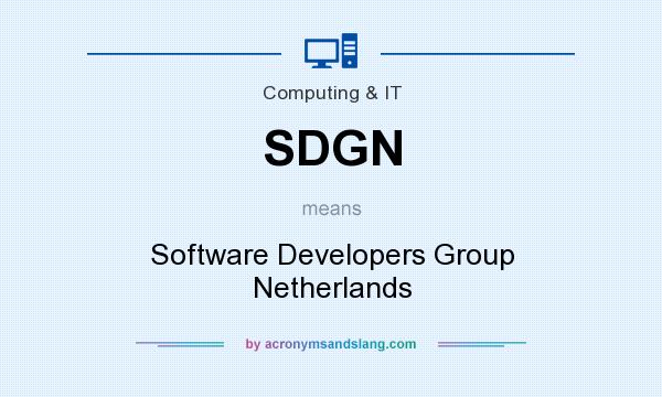 What does SDGN mean? It stands for Software Developers Group Netherlands