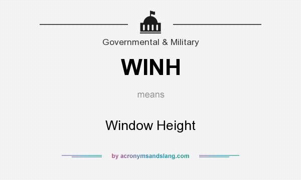 What does WINH mean? It stands for Window Height